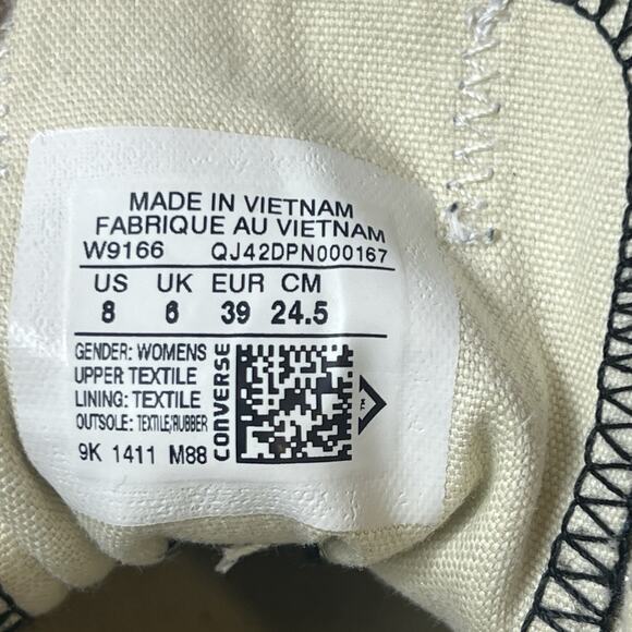 Converse All Star Low Top Womens Sz 8 Classic Black Canvas Sneaker Skate Lace Up - Picture 11 of 11